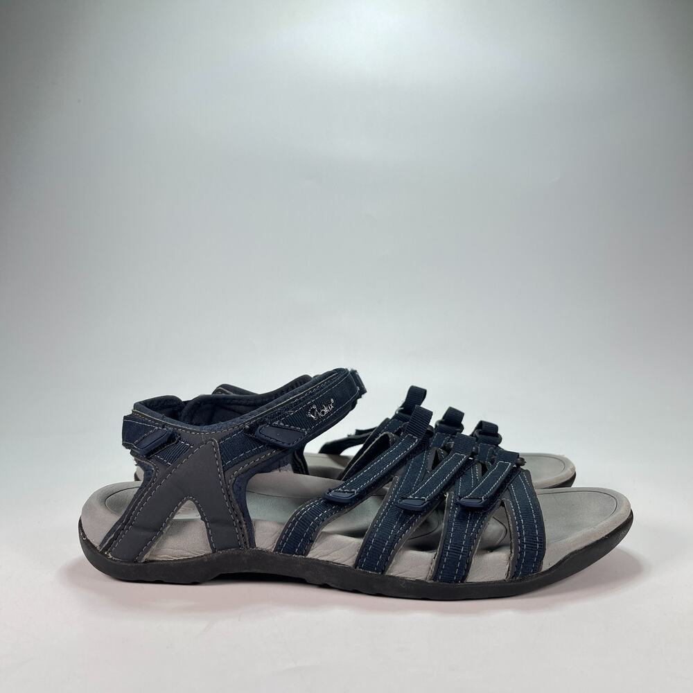 Viakix Acadia Navy Gray 5 Adjustable Straps Walking Hiking Sandals Womens Size 9